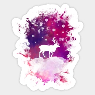 reindeer art #reindeer Sticker